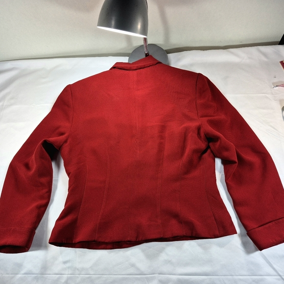 Vintage Donna Morgan Red Skirt Suit Set Business Career Casual Size 10 - Picture 11 of 16